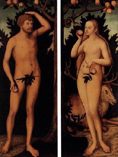 Lucas Cranach the Younger Adam and Eve oil painting image